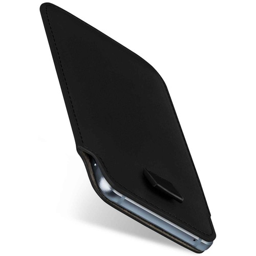 MoEx Housse à clapet à Fermeture aimantée Compatible avec HTC One M8 / M8s | Simili Cuir, Noir
