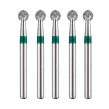 50* Fresas redondas bola diamante dental FG medio 1,6 mm para pieza mano BR-30C