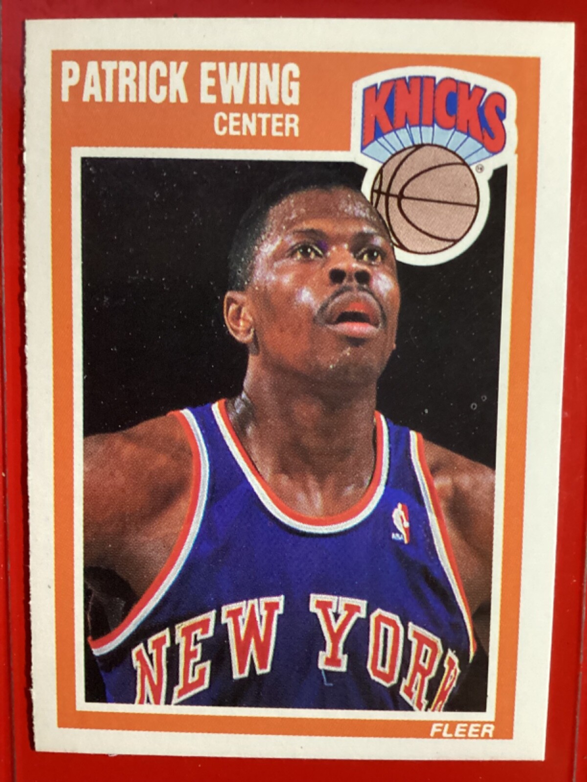 Patrick Ewing  1989-90 Fleer #100  New York Knicks  NICE !!