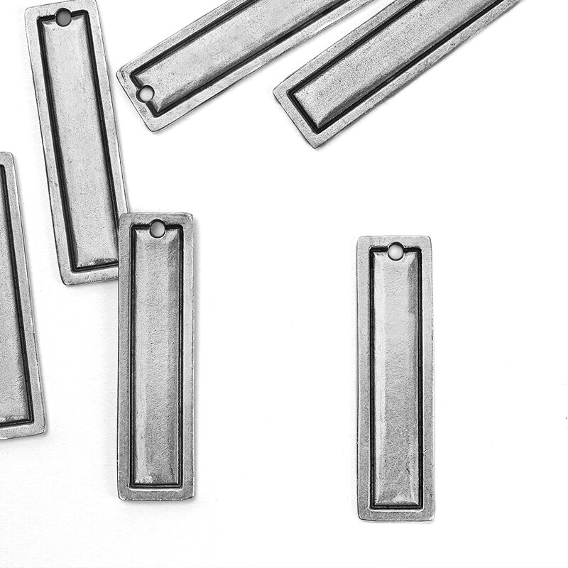 Pewter Stamping Blanks, Rectangle Border Large, 24 pc- Craft