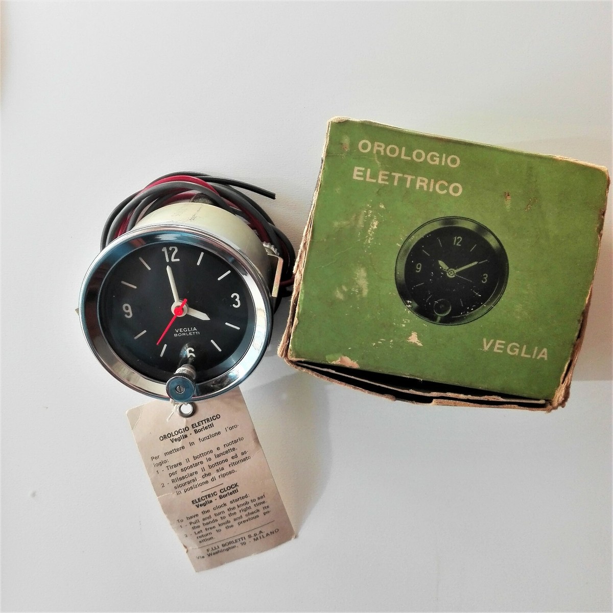 Luxury car clock VEGLIA BORLETTI FERRARI 250 GTO GTE CALIFORNIA