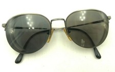 Vintage En Vue 407V Gray Metal Oval Half-Rimmed Sunglasses FRAMES ONLY