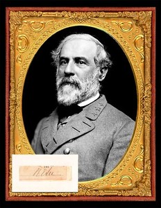 Robert E. Lee photo and Autograph COPY 8-1/2" X 11"