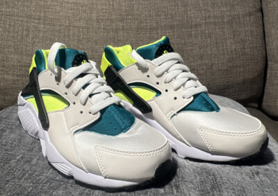 Nike Air Huarache Run GS Phantom/Volt/Bright Spruce 654275-045 Sz 7Y / 8.5 WMNS