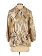 Marla Wynne Women Gold Jacket Xs