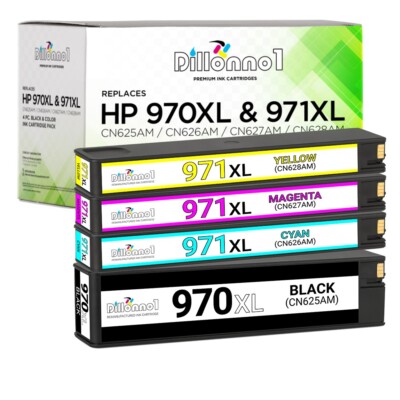4PK Fits HP 970XL 971XL Ink Cartridges For OfficeJet Pro X451dw X476dn X476dw
