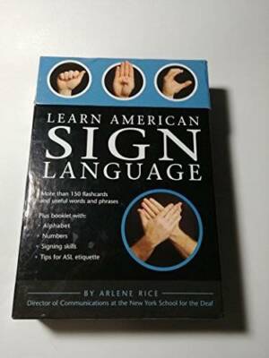 Learn American Sign Language - Cards By Arlene Rice - GOOD