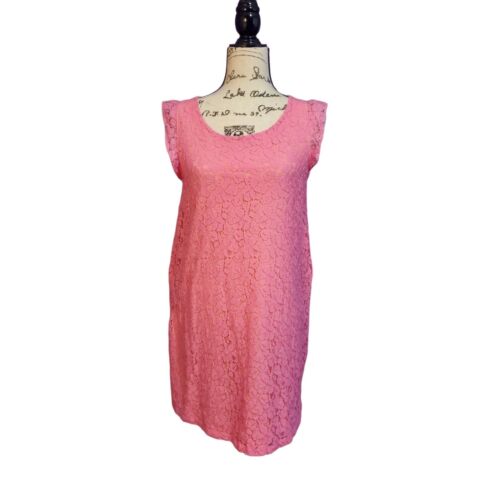 Cherokee Girls Pink/Orange Fabric Lace Midi Dress XL (14/16)