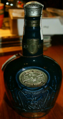 CHIVAS ROYAL SALUTE SCOTCH WHISKY Vintage Stoneware empty BOTTLE 
