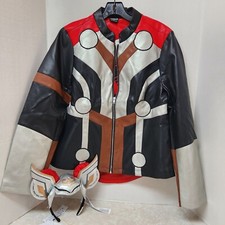 Disney Marvel Thor Love & Thunder Xl Jacket & Mickey Ears New Faux Leather Nwt