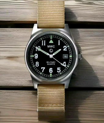 MWC G10LM Militäruhr | 50m | Datumsfenster | Schraubgehäuseboden | Desert Strap