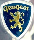 PEUGEOT (France) Automobile Emblem 0.76 oz .925 Silver ENAMELED bar Franklin