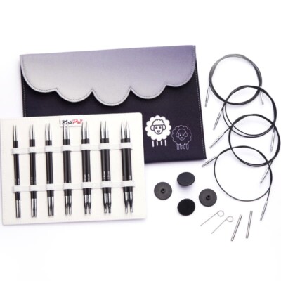 KnitPro Karbonz kreisförmige austauschbare Stricknadel Deluxe Set