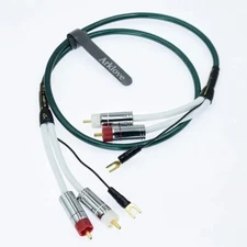 Ultra Low Noise Double Audio 2 rca to rca male Cable LP Vinyl Record Player