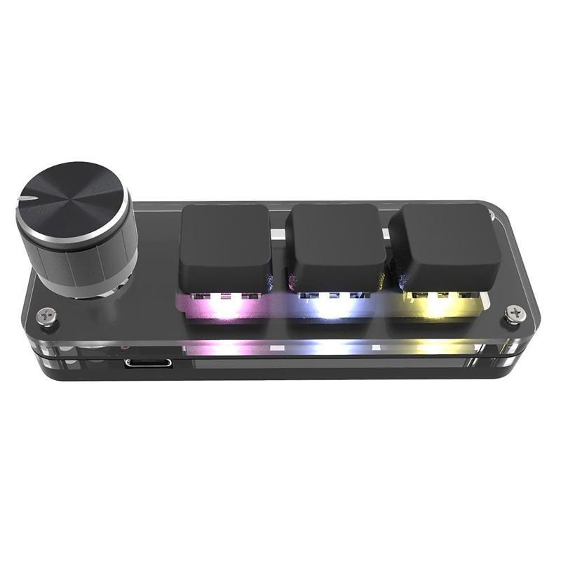 Compact 3-Key Custom Mini Gaming Keyboard with Macro Keypad and Mechanical Switches-image