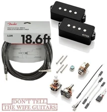 EMG GZR P HZ BLACK Geezer Butler P Bass Passive Pickup & Wiring PHZ -Fender 18FT