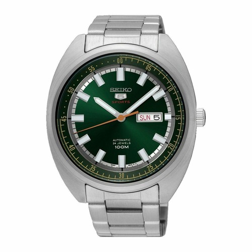 Seiko 5 Sports Orologio Automatico 100M QUADRANTE VERDE NUOVO, MA  esposizione negozio modello Giappone | eBay