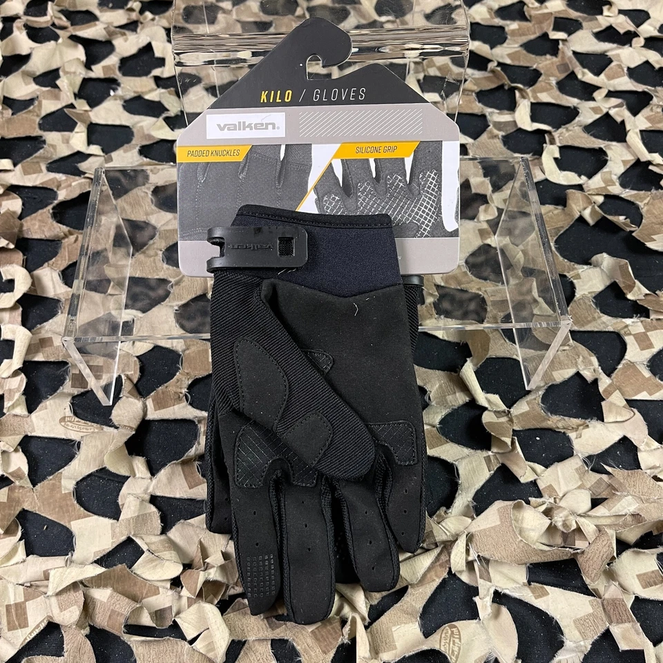 NUEVO Guantes tácticos de paintball Valken Kilo dedo completo - negros - X-grandes Foto 2 de 4