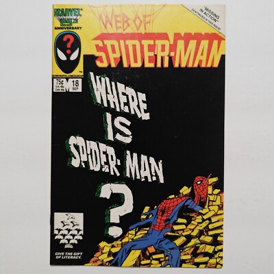 Web Of Spider-Man #18 (1986) MAJOR KEY 1ST Eddie Brock (Later VENOM) ~ VF  ~A2