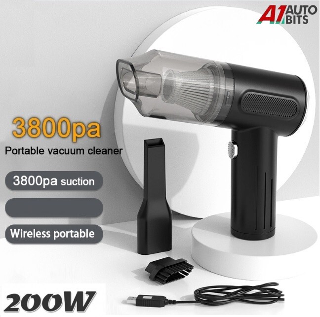 Powerful Car Vacuum Cleaner Wet Dry Cordless Strong Suction Handheld Cleaning