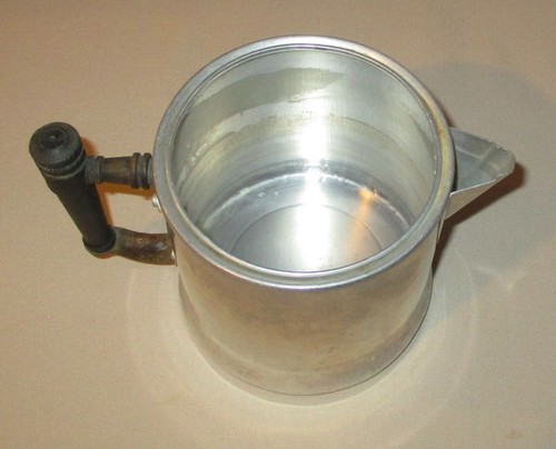 Vintage Drip-O-Lator 2-6 Cup Camping Coffee Pot Enterprise Aluminum Wood Handle - Picture 14 of 16