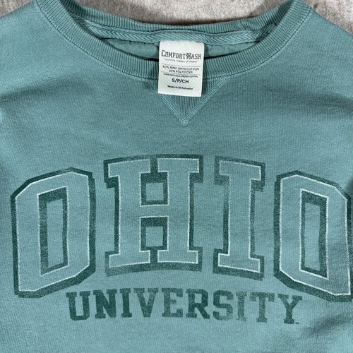 Comfort Wash Men's Small Ohio University Bobcats Vintage Sweatshirt - Picture 2 of 8