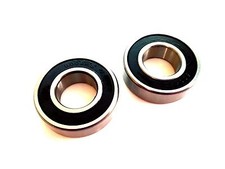 SET OF TWO 6004-RS AXLE BEARINGS DUAL SIDE RUBBER SEALS