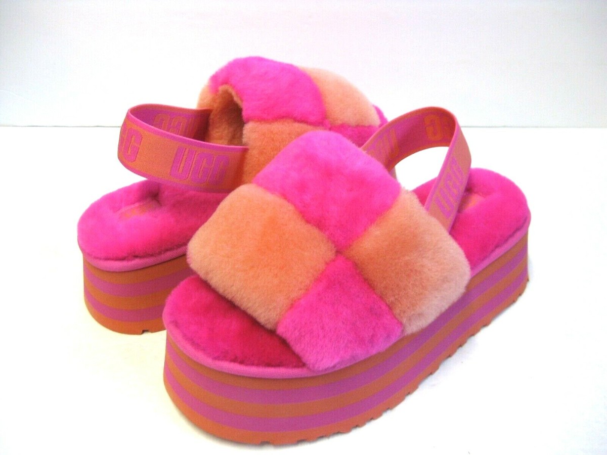 UGG DISCO CHECKER SLIDE WOMEN SANDAL ROCK ROSE US 5 /UK 3 UGG DISCO CHECKER SLIDE WOMEN SANDAL ROCK ROSE US 5 /UK 3