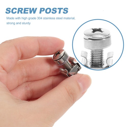 16 Sets Cabinet Screw Server Rack Bolts Mount Screws and Cage Nuts - Picture 7 of 10