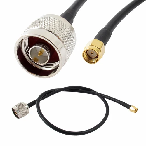 N Male to RP-SMA Female Adapter Connector Pigtail Wifi RG58 Coaxial Cable 50cm
