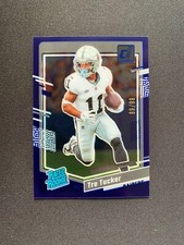 2023 Clearly Donruss Tre Tucker Rated Rookie Blue /99 Raiders