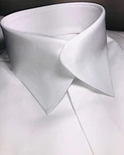 MorCouture White Swerve Collar Shirt
