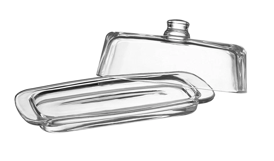 "Premium Glass Butter Dish with Lid: Stylish Serveware for Fresh Butter!" - Image 2 of 3