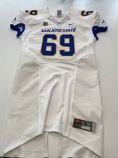 Game Worn Used Nike San Jose State Spartans SJSU Football Jersey Large 8 #69