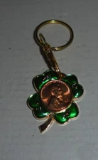 Lucky Penny Coin Token Keychain 1965 Birthday Cent Lottery Ticket Scratcher Cent
