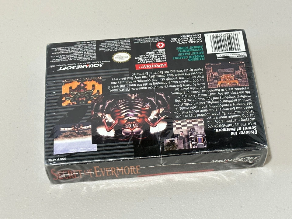 New! Secret of Evermore (Super Nintendo SNES) Factory Sealed - Image 2 of 4