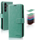 Etui Portefeuille pour Samsung S24 Cuir avec Verre Protecteur d'écran RFID Monasay