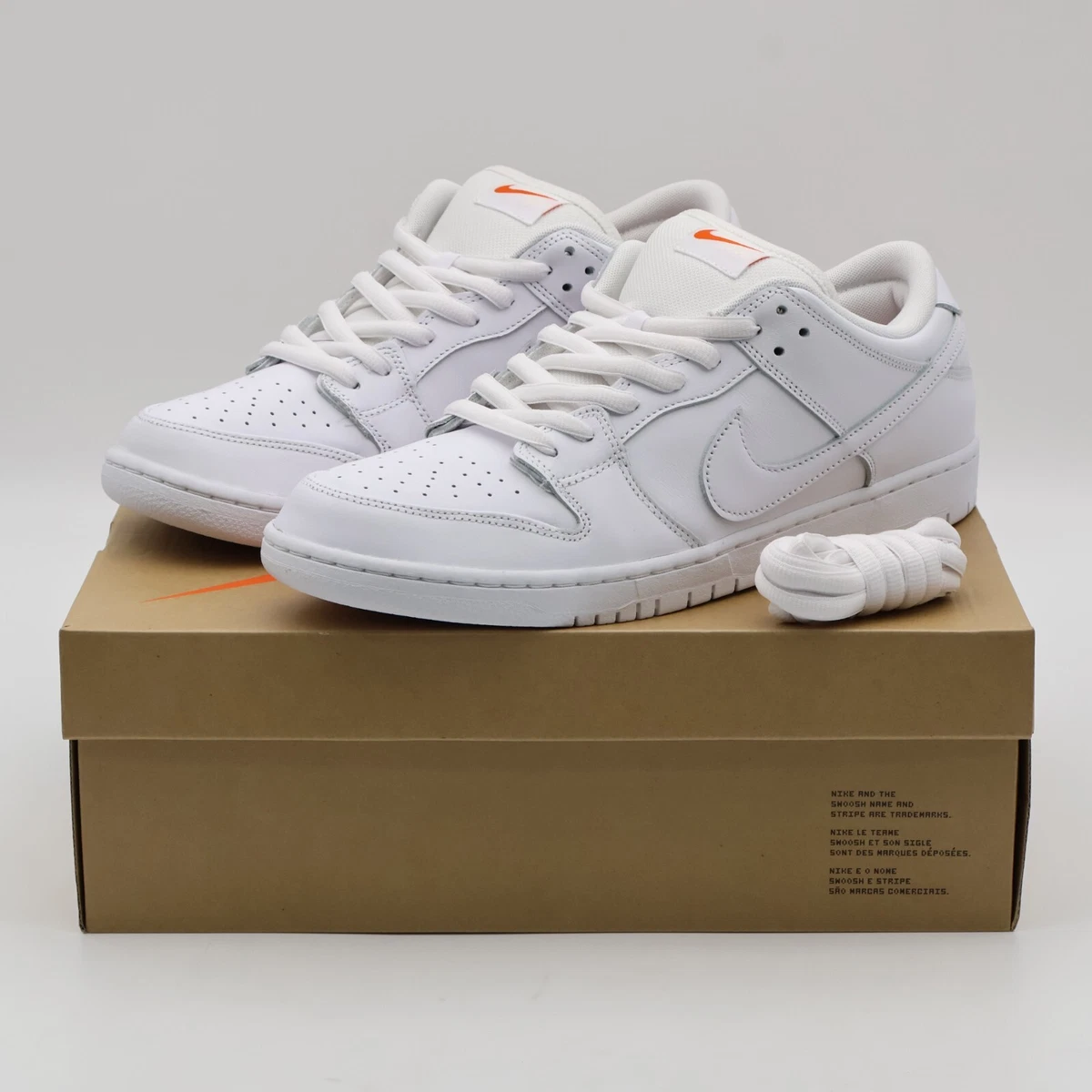 新品！箱付き Nike SB Dunk Low Pro Nike Dunk Pro SB Low Triple White | eBay