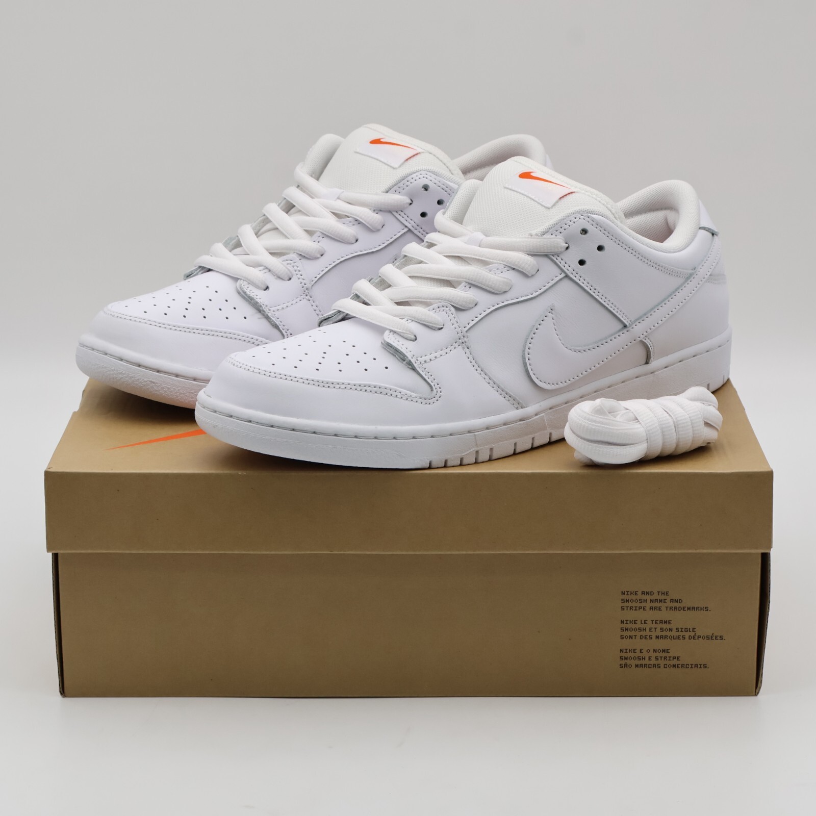 Nike Dunk Pro SB Low Triple White - Size 8 Sneakers