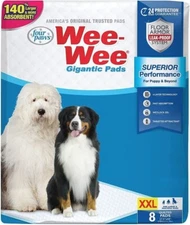 Four Paws Gigantic Wee Wee Pads For Dog - 8 Count Package