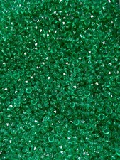 Emerald 6mm Rondelle faceted spacer beads 1000pc made in USA