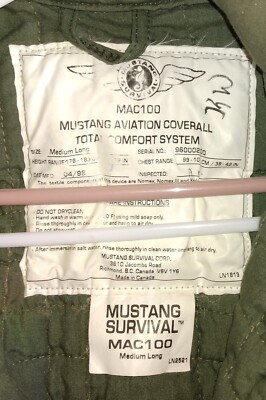 MUSTANG SURVIVAL 社　MAC-100‼️ mustang mac100 flight suit | eBay