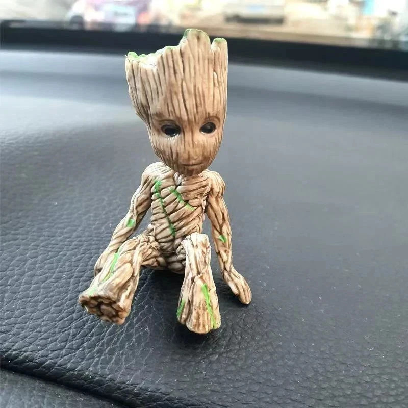 Baby Groot Figure Guardians of The Galaxy 2 Tree Man Baby Sitting Model Toy Gift