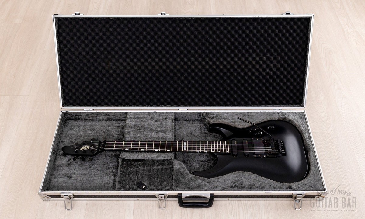 1995 ESP Custom Shop Horizon-Custom SSH Superstrat Black Satin w