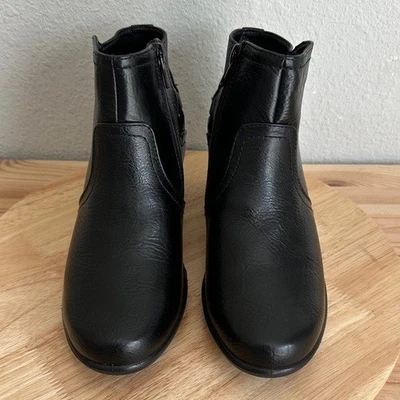 Botines Easy Street Dawnta para mujer con tacón ancho, negros talla 8,5 WW - Imagen 1 de 4
