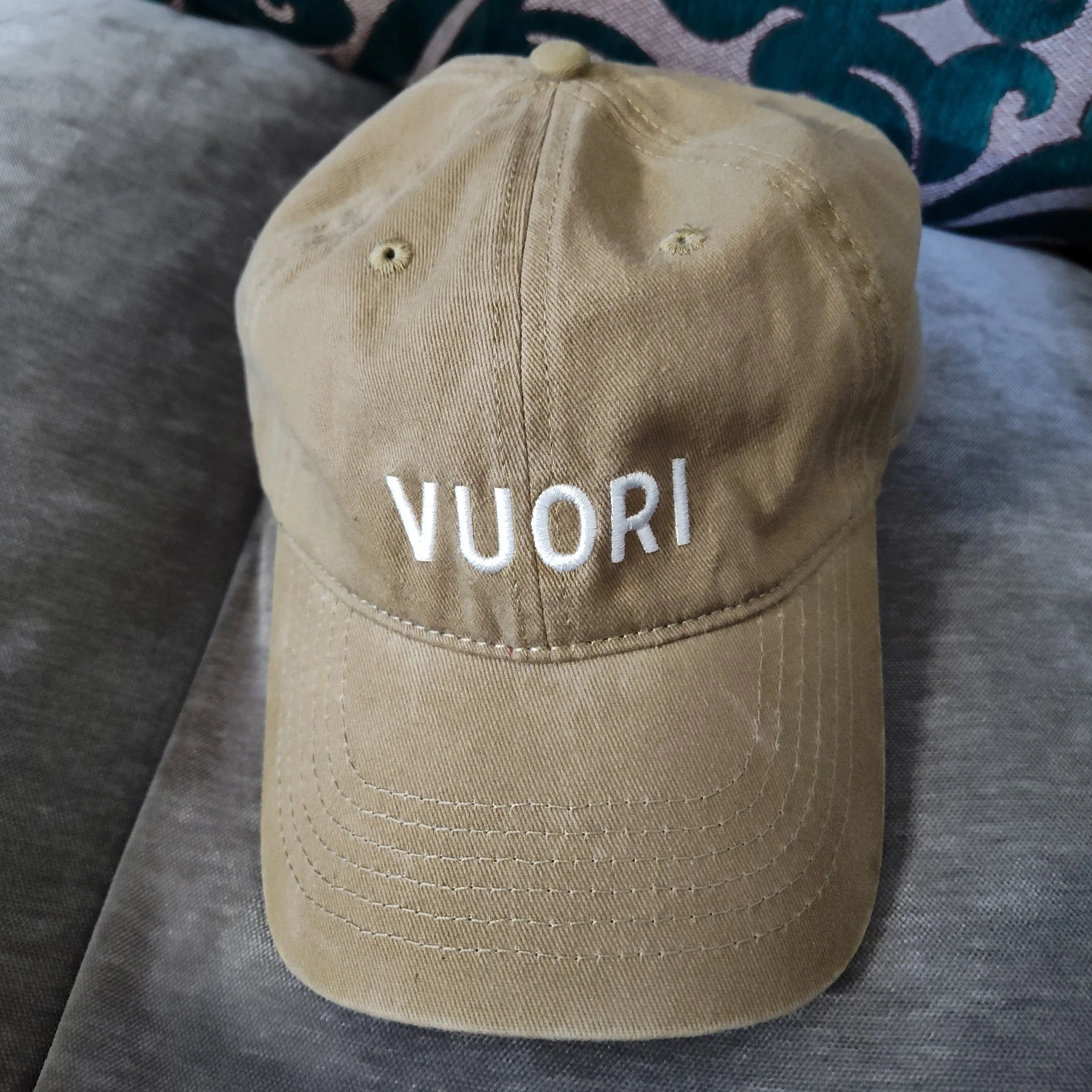 Vuori Signal Dad Hat Baseball Cap Strapback Unisex Army Tan Brown Nwot