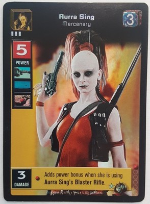 F11 Aurra Sing - Mercenary UR FOIL Battle of Naboo BoN star wars young jedi ccg