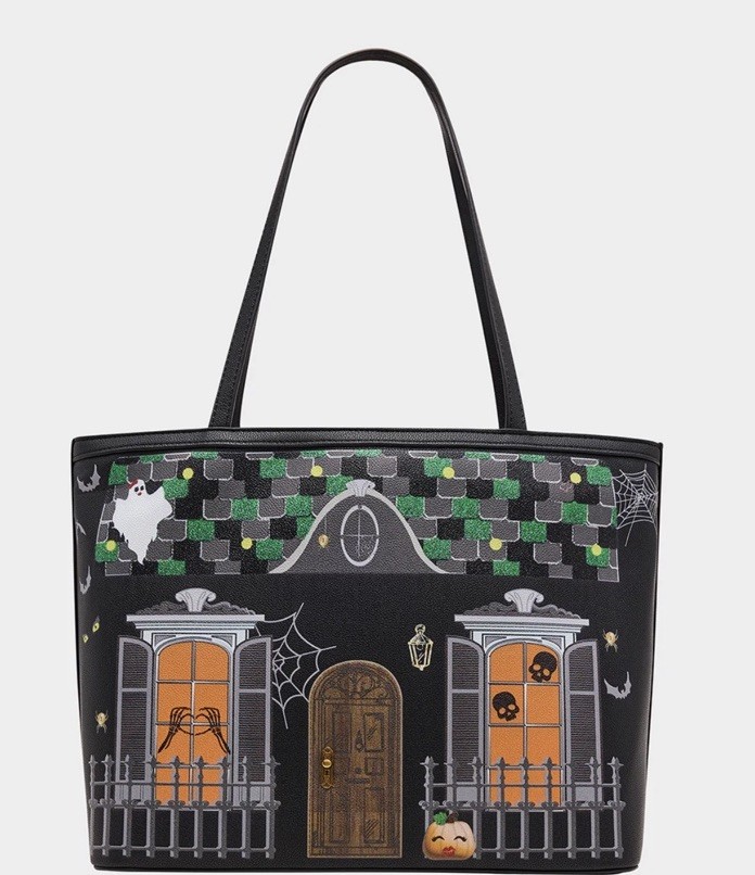 Betsey Johnson Kitsch Forever Home Haunted House Halloween Tote