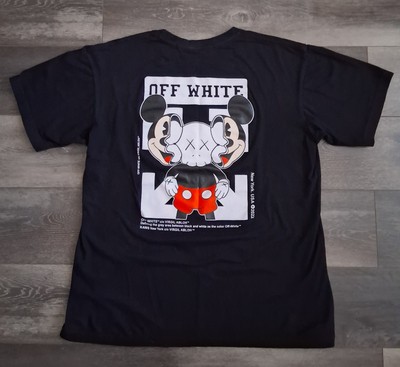 Off-White x Mickey Mouse x Kaws ''Main Label'' T-Shirt Black Size XL (Large Fit)
