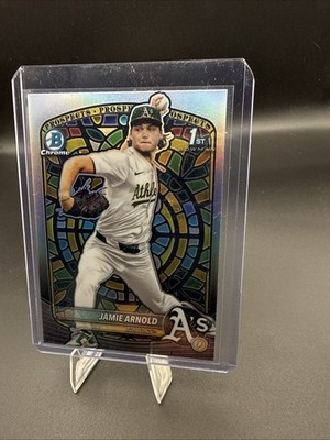 2025 Bowman Draft Jamie Arnold 1sr Bowman Etched In Glass SSP Case Hit